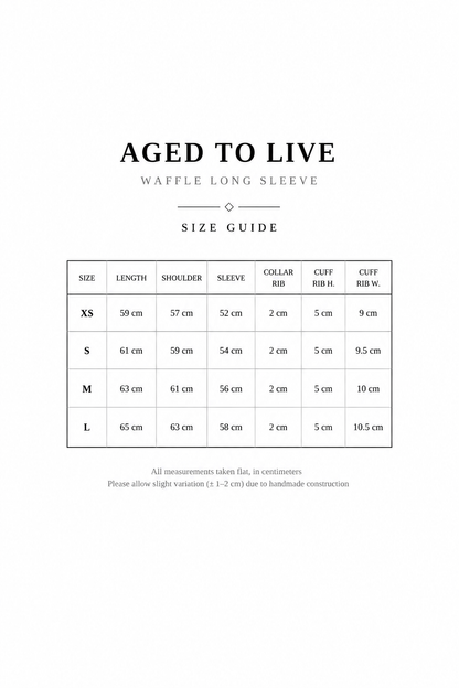 “Aged to live” Waffle long sleeve