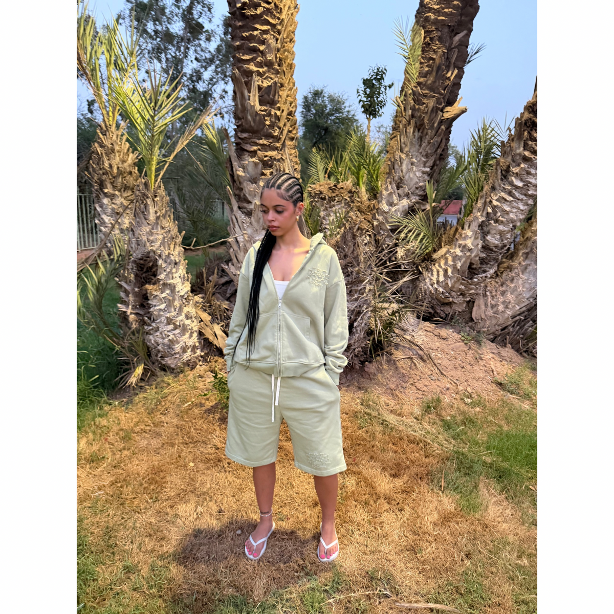 PISTACHIO GREEN SHORT SET
