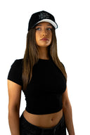 WHITE LOGO TRUCKER CAP